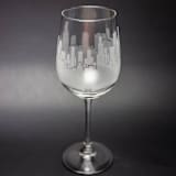 "Chicago, Illinois Skyline Wine Glass" - Glassware in clear by stephanie miller 1