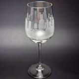 "Chicago, Illinois Skyline Wine Glass" - Glassware in clear by stephanie miller 1