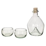 "Hand Blown Mexican Glass Decanter Set for Mezcal or Tequila" - Glassware in clear by Vanessa Sherwood