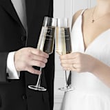 "Wedding Couple Personalized Champagne Estate Glasses, Set of 2" - Glassware in clear by Colin Supple