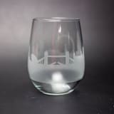 "London, England Skyline Stemless Wine Glass" - Glassware in clear by stephanie miller 1