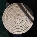 "Calendario Azteca Tapestry" - Original Textile Art in white by Powered By People