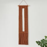 "Keyhole in Rust" - Original Textile Art in brown by Bharti Trivedi