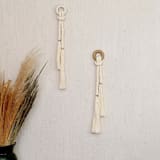 "Emma Petite Collection Wall Hanging" - Original Textile Art in white by Powered By People