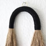 "Small Jute tassel" - Original Textile Art in black by Bharti Trivedi