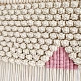 "Textural Fiber Art - Himalayas" - Original Textile Art in pink by Bharti Trivedi