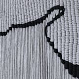 "Tall Macrame wall Hanging - Crescent Bay" - Original Textile Art in gray by Bharti Trivedi