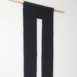 "Key-hole in Charcoal" - Original Textile Art in gray by Bharti Trivedi