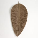 "Macrame Leaf- Sand" - Original Textile Art in brown by Bharti Trivedi