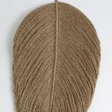 "Macrame Leaf- Sand" - Original Textile Art in brown by Bharti Trivedi