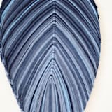 "Set of Shades of Blue leaves" - Original Textile Art in blue by Bharti Trivedi