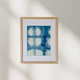 "Indigo Echoes" - Original Textile Art in blue by Hilary L Hahn