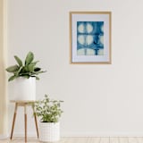 "Indigo Echoes" - Original Textile Art in blue by Hilary L Hahn