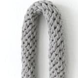 "Knotted tassel wall hanging" - Original Textile Art in gray by Bharti Trivedi