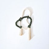 "THE ALVA Rope Art Wall Sculpture" - Original Textile Art in green by Damaris Kovach