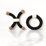"XOXO Rope Decor- Natural" - Original Textile Art in natural by Bharti Trivedi