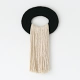 "Medium Fiber Art Wall Hanging - Black Crest" - Original Textile Art in multicolor by Bharti Trivedi