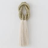 "Small Love Knot- Gold" - Original Textile Art in gold by Bharti Trivedi