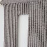 "Landscape wall Hanging- Keyhole" - Original Textile Art in gray by Bharti Trivedi