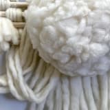 "Snow Cloud 2 Wall Hanging" - Original Textile Art in white by Anya Dinovich