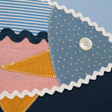 "Fab Fish" - Original Textile Art in blue by Karly Rose Sahr