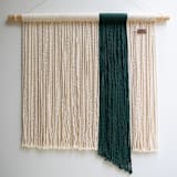 "Green Moving Wall Hanging" - Original Textile Art in green by Powered By People