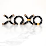 "XOXO Wall Decor" - Original Textile Art in yellow by Bharti Trivedi