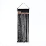 "Fiber Art Wall Hanging - Serenity" - Original Textile Art in black by Bharti Trivedi