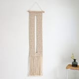 "Keyhole Wall Hanging" - Original Textile Art in natural by Bharti Trivedi