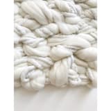 "Snow" - Original Textile Art in white by Meghan Shimek