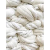 "Snow" - Original Textile Art in white by Meghan Shimek