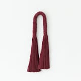"Soft natural fiber arch in wine" - Original Textile Art in red by Bharti Trivedi