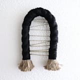 "Arch Sculpture" - Original Textile Art in black by Bharti Trivedi