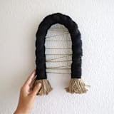 "Arch Sculpture" - Original Textile Art in black by Bharti Trivedi