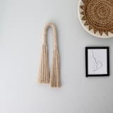 "Rope Arch- Oatmeal Aarya" - Original Textile Art in beige by Bharti Trivedi