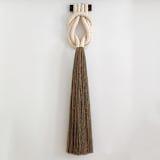 "Forever Love Knot in Ivory" - Original Textile Art in natural by Bharti Trivedi