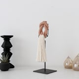 "Love knot Table Sculpture-Peach" - Original Textile Art in pink by Bharti Trivedi