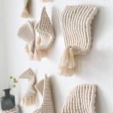 "Whimsical Waves II" - Original Textile Art in natural by Bharti Trivedi