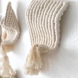 "Whimsical Waves II" - Original Textile Art in natural by Bharti Trivedi