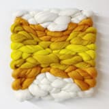 "Sunset" - Original Textile Art in yellow by Meghan Shimek