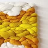 "Sunset" - Original Textile Art in yellow by Meghan Shimek