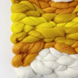 "Sunset" - Original Textile Art in yellow by Meghan Shimek
