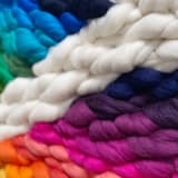 "rainbows" - Original Textile Art in multicolor by Meghan Shimek