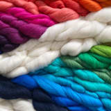 "rainbows" - Original Textile Art in multicolor by Meghan Shimek