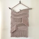 "Follow the Wood #003" - Original Textile Art in pink by Kelly Renee Arte