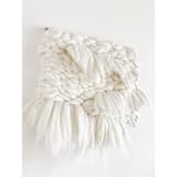 "Roots" - Original Textile Art in white by Meghan Shimek