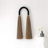 "Jute Arch in Black" - Original Textile Art in multicolor by Bharti Trivedi