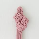 "Fiber Art - Converge" - Original Textile Art in pink by Bharti Trivedi