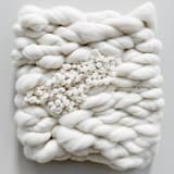 "Sea" - Original Textile Art in white by Meghan Shimek