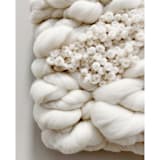 "Sea" - Original Textile Art in white by Meghan Shimek